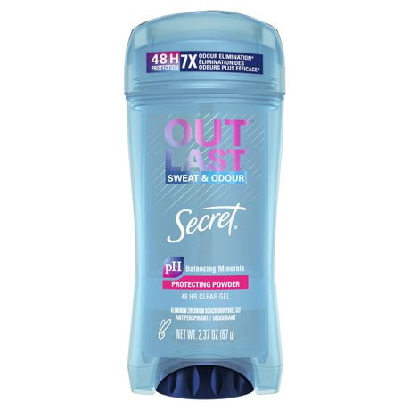 Secret Outlast Sweat & Odor Clear Gel Women's Antiperspirant Deodorant, Protecting Powder Scent, 73 grams