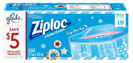 Ziploc Freezer Medium Holiday Bags 