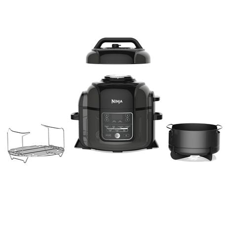 Ninja OP300C, Foodi 6.5-Quart Pressure Cooker & Air Fryer with TenderCrisp Technology, Black/Gray, 1460W, PTFE/PFOA-free