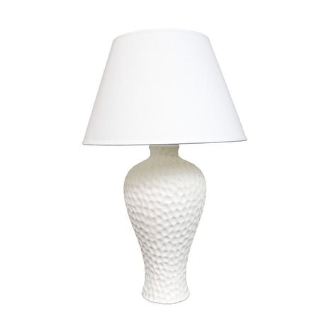 Simple Conceptions Texturées Stucco Curvy Lampe de table en céramique