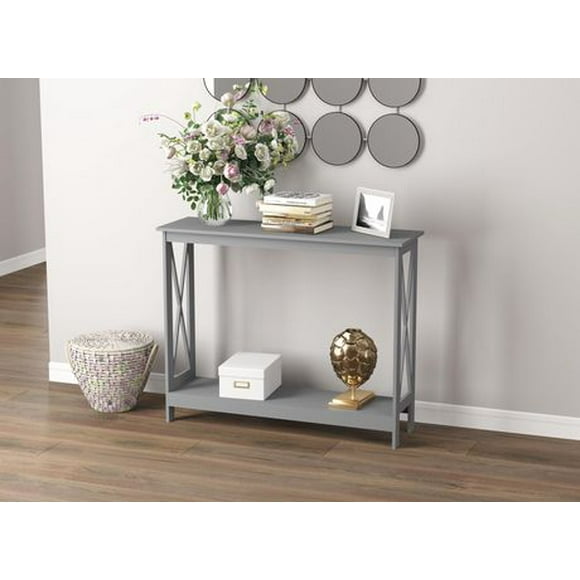 Safdie & Co. Console Table Light Grey 1 Shelf