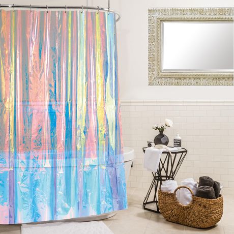 Mainstay Peva Shower Curtain Sixties, Best Way To Weigh Down Shower Curtain