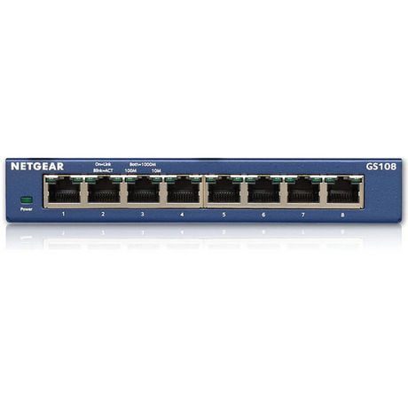 Commutateur Gigabit Netgear GS108-400NAS ProSAFE à 8 ports