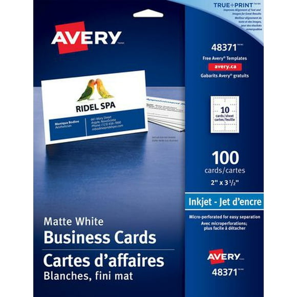 Avery Cartes d'affaires perforées