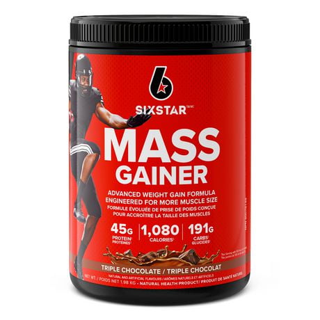 Six Star Mass Gainer, Muscle Builder Whey Protein Powder and Creatine Monohydrate, Max Protein Weight Gainer for Men and Women, Creatine Supplements, Chocolate, 4 lbs, 1.81 kg