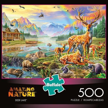 Buffalo Games Amazing Nature: Deer Lake 500 Piece Jigsaw Puzzle