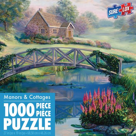 Sure Lox 1000 Pc Manors Cottages Blue Lagoon Puzzle Walmart Canada