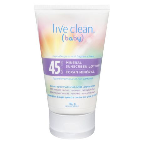 Live Clean Baby Mineral Spf 45 