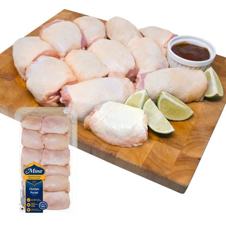 Hauts de cuisse de poulet avec os halal Mina, 11-12 Cuisses, format économique, 1,38 - 1,68 kg
