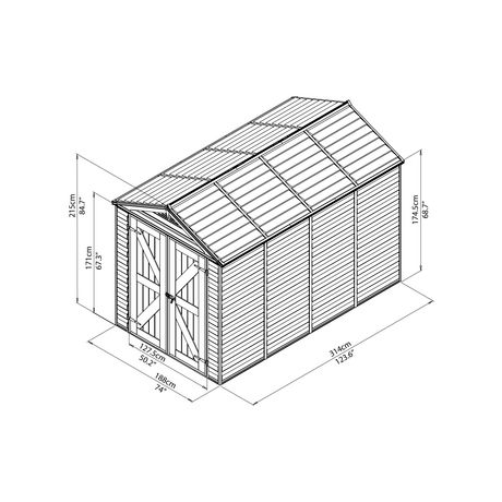 Palram 6' x 10' SkyLight Storage Shed Walmart Canada