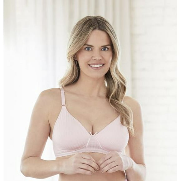 Bestform 97086248 Striped Wireless Cotton Bra with Lightly-Lined Cups, Sizes 34A-42C