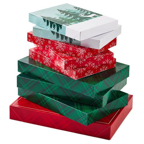 Hallmark Christmas Gift Boxes 9-Pack Assorted Traditional Designs ...
