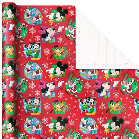 Hallmark 40" Disney Mickey Mouse and Friends 3-Pack Christmas Wrapping ...