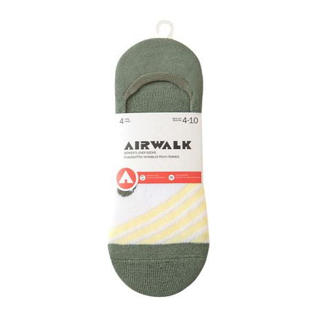 Airwalk Ladies 4pk Shoe Liner Socks