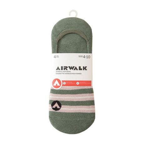 Airwalk Ladies 4pk Shoe Liner Socks