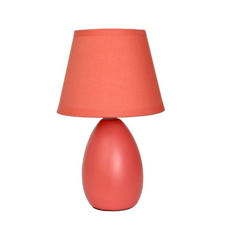 Simple Conceptions Mini Oeuf Ovale Lampe de Table en Céramique