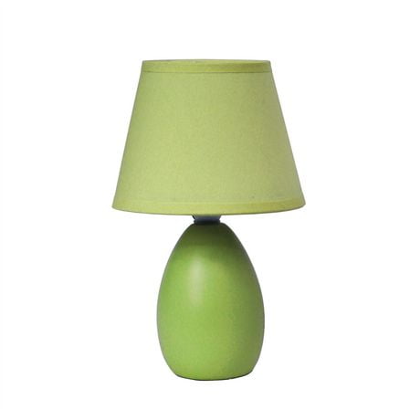 Simple Designs Mini Egg Oval Ceramic Table Lamp