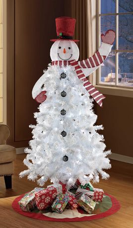 Décorations de Noël petit bonhomme de neige avec sapin massif 8,5-9cm cadeau pendentif NEUF