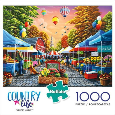 Buffalo Games - Country Life - Farmer's Market - 1000 Piece Jigsaw ...