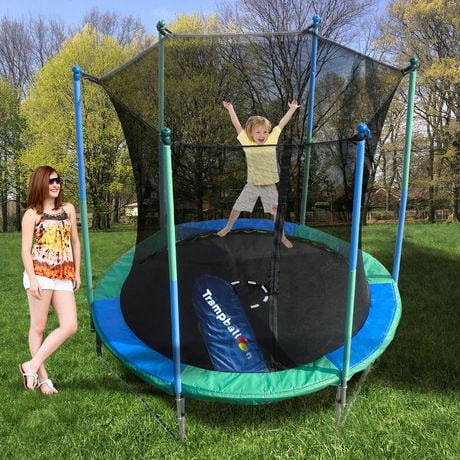 Trainor Sports 8 Trampoline And Enclosure With Trampballoon