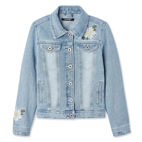 George Girls' Applique Denim Jacket | Walmart Canada