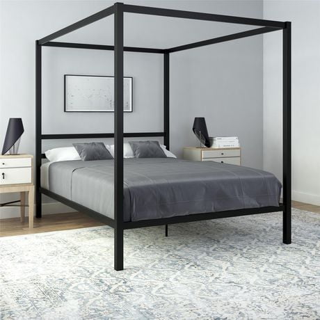 DHP Modern Metal Canopy Bed, Queen, Black | Walmart Canada