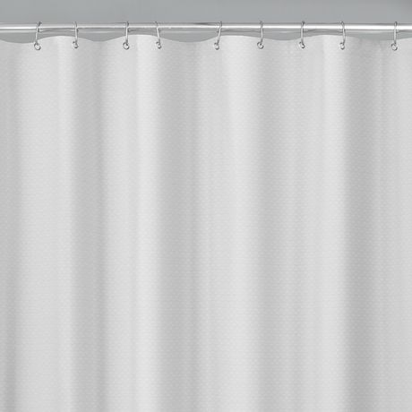 Hometrends Waffle Fabric Shower Curtain, White Waffle Shower Curtain Canada