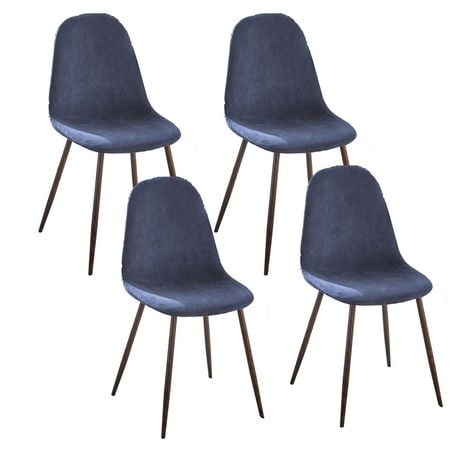 Homycasa Set of 4 Dining Chair Upholstery Side Chairs with Fabric Metal for Dining Room Kitchen Bistro