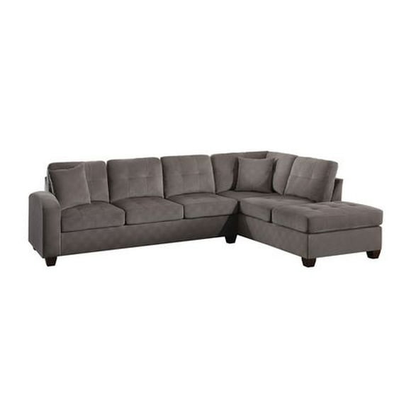 Topline Home Furnishings Reversible Taupe Sectional