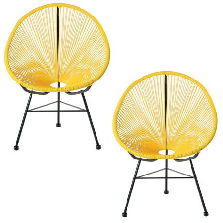 ACAPULCO CHAIR Wire Chair-JAUNE ENSEMBLE DE 2