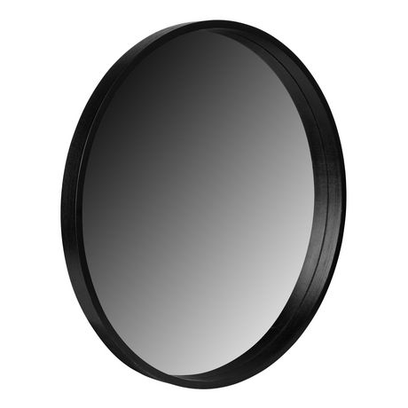 Hometrends Black Finish Round Mirror, Round Mirror With Black Frame Canada