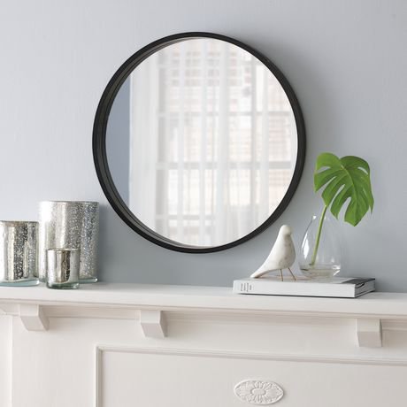 hometrends Black Finish Round Mirror | Walmart Canada