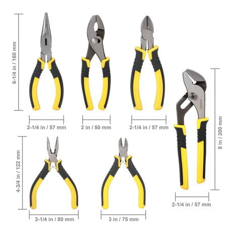 WorkPro Pliers Set - 6 Piece | Walmart Canada