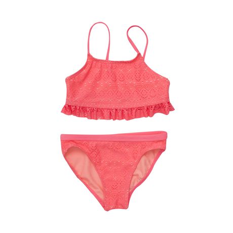 George Girls' 2-Piece Lace Paris Pink Swimsuit | Walmart Canada