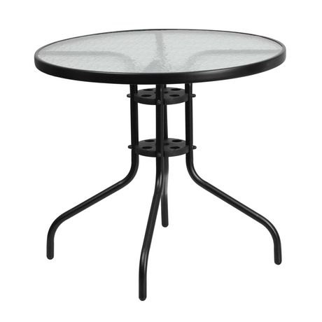 31 5 Round Glass Metal Table With 4, Round Glass Patio Table With 4 Chairs