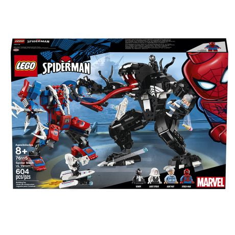 LEGO Marvel Spider-Man: Spider Mech vs Venom 76115 Toy (604 Piece ...