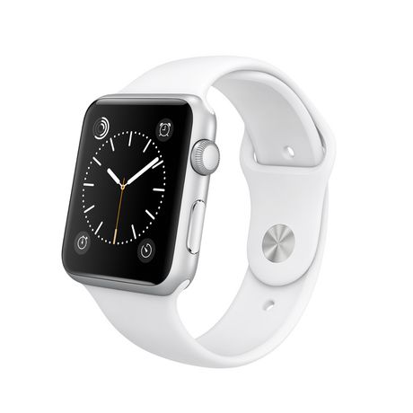 Apple Watch Sport 42mm Silver Aluminum Case with White Sport Band