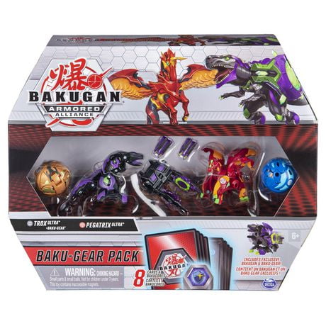 Bakugan Baku-Gear 4-Pack, Trox Ultra with Baku-Gear and Pegatrix Ultra ...