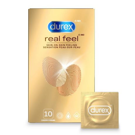 Condoms sans latex Real Feel de Durex emballage de 10