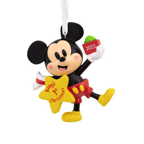 Hallmark Disney Mickey Mouse Baby's First Christmas 2022 Christmas ...