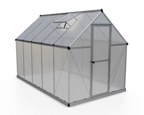 6 ft. x 10 ft. Mythos Twin Wall Greenhouse - Silver - Walmart.ca