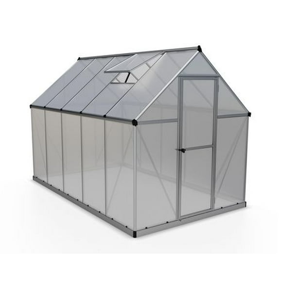 6 ft. x 10 ft. Mythos Twin Wall Greenhouse - Silver