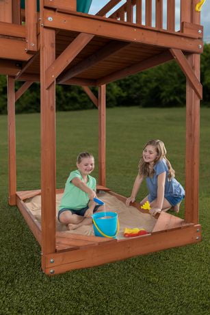jungle fun complete wooden swing set