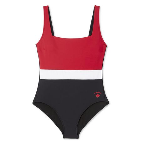Canadiana Women's Colour Block 1-Piece Swimsuit | Walmart Canada