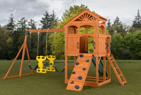 creative cedar designs timber valley wooden playset