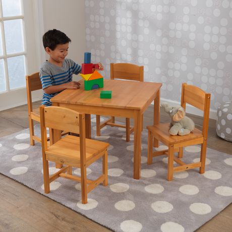 KidKraft Farmhouse Table 4 Chairs Natural Walmart Canada   6000199346025 