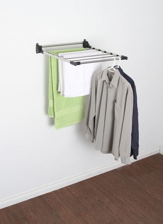 drying rack mount indoor mounted laundry greenway stainless steel racks clothes support fold organization towel holder storage wayfair bathroom easy