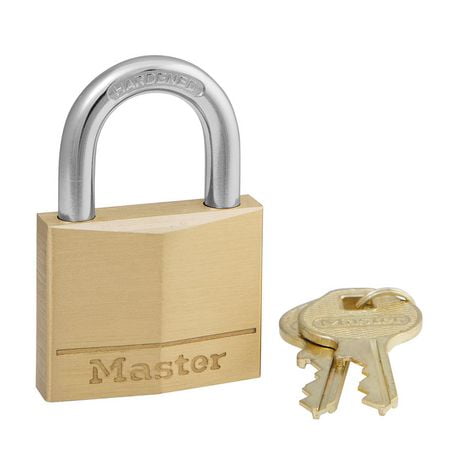 Master Lock 1-9/16in (40mm) Solid Brass Body Padlock, 140D