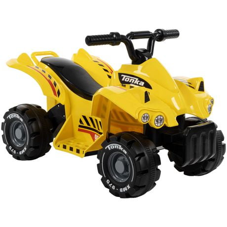 Tonka 6-volt Electric Ride-On Quad for Kids, by Huffy, yellow 