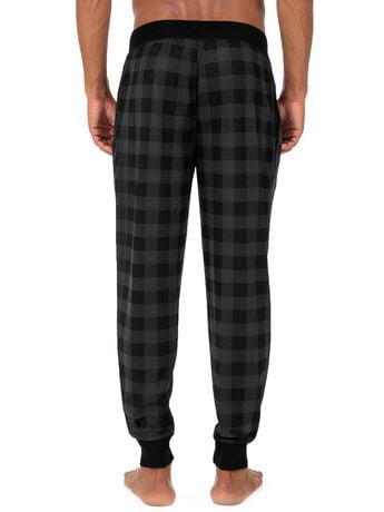 fruit of the loom men's poly waffle jogger sleep pant